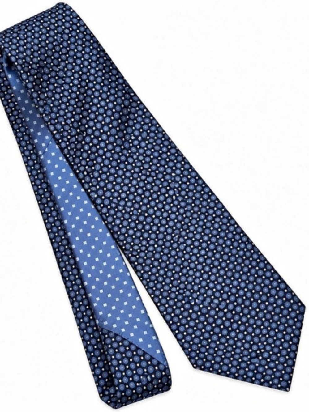 Tommy Hilfiger Polka Dot Silk Necktie Blue & Yellow